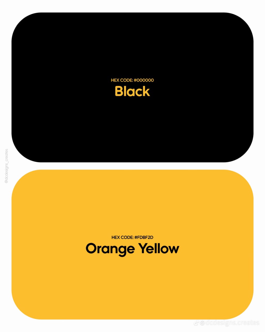 Black and orange yellow product interface palette