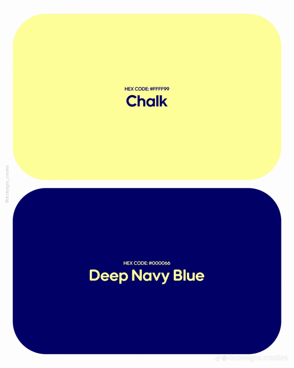 Pale yellow and deep navy UI color pair