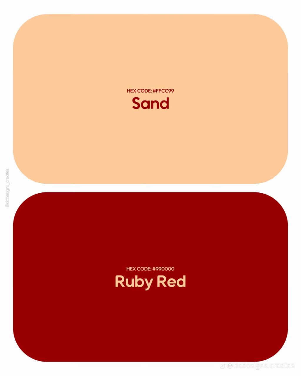 Sand and ruby red visual design palette